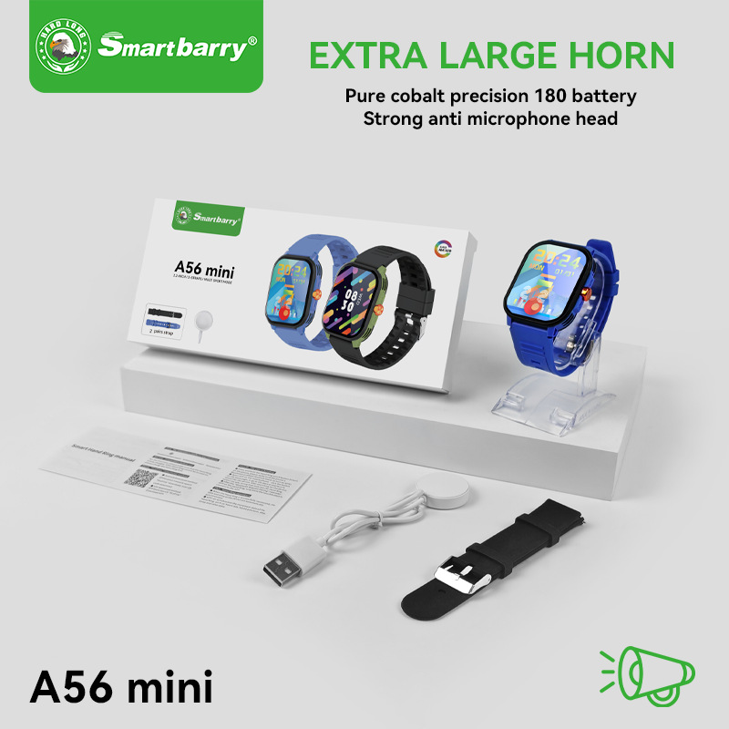 A56 Mini Smart Watch – হার্ট রেট, ব্লাড প্রেসার, SpO₂, ঘুম মনিটরিং ও ব্লুটুথ কল সহ ২০২৫ নতুন মডেল - Image 3